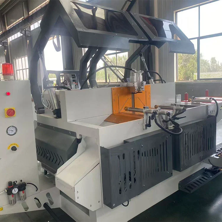 Máy cưa góc hai đầu tự động CNC cho cửa sổ nhôm
